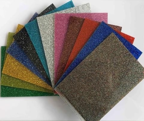 Buy 3mm 4mm 5mm Shining Glitter Acrylic Sheet Wall Decoration Cast Forming online manufacture