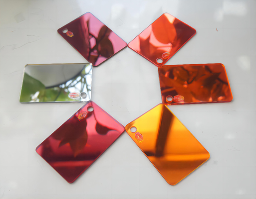 Buy Adhesive Coloured Mirror Acrylic Gold Silver With PE Film Plastic Board Panels online manufacture