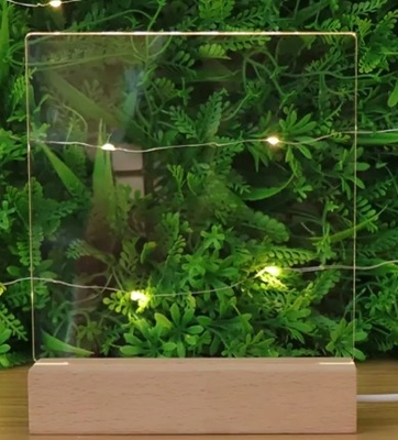 Buy Fast Delivery LED acrylic light up stand With Wooden Base NIght Lamp Decoration online manufacture