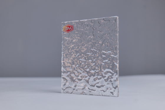 Buy Customized Size Clear 2-12mm Acrylic Sheet Double Ice Stone Pearl Pattern online manufacture