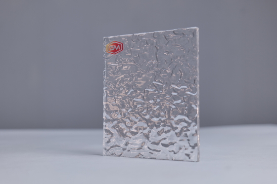 Buy Customized Size Clear 2-12mm Textured Acrylic Sheet Double Ice Stone Pearl online manufacture