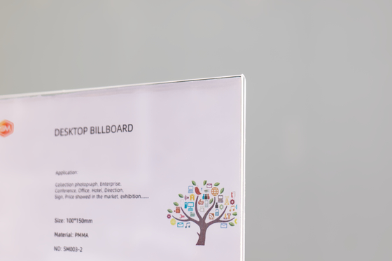 Buy Clear Plexiglass T Shape Acrylic Sign Holder Desktop Billboard Meeting Office Hotel online manufacture