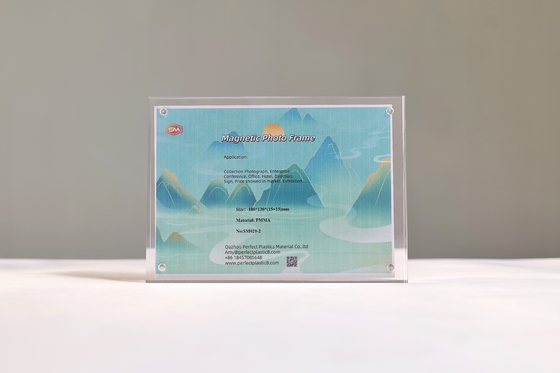 Buy Glass Photo Clear 5 X 7 Magnetic Acrylic Picture Frame Freestanding Desktop Picture Frame online manufacture