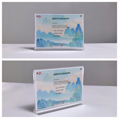 Buy A4 A5 A6 Size T Shape Magnetic Acrylic Sign Holder Table Top Display for Office online manufacture