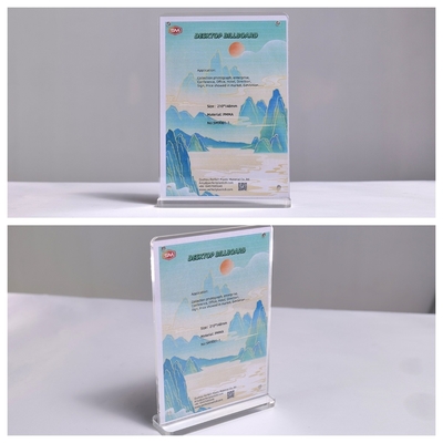 Buy Strong Menu Table Clear Restaurant 5x7inch T Shape Magnetic Acrylic Sign Holder online manufacture