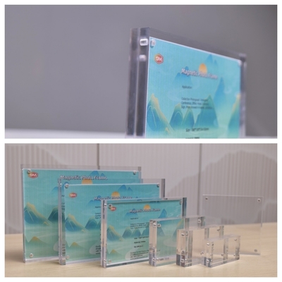 Buy Custom 4x6 5x7 Double Sided Magnet Picture Acrylic Magnetic Photo Frame online manufacture