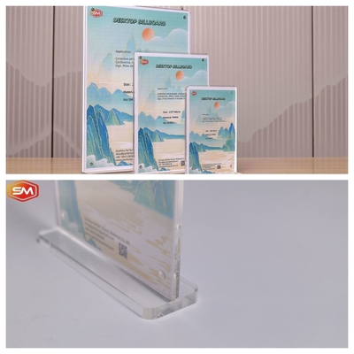 Buy Round 2.5mm T Shape Acrylic Sign Holder With Magnetic Display Stand online manufacture