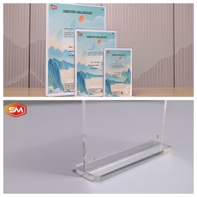 Buy Double Sided T Shape Acrylic Sign Holder Ads Flyer Display online manufacture