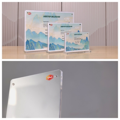 Buy Advertising Card Tabletop T Shape Acrylic Sign Holder online manufacture