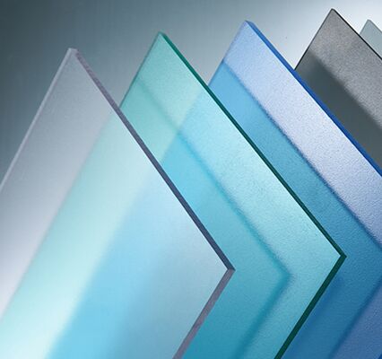 Buy 18mm Print-Friendly Blue Frosted Acrylic Sheet for Brand Display Backdrops online manufacture