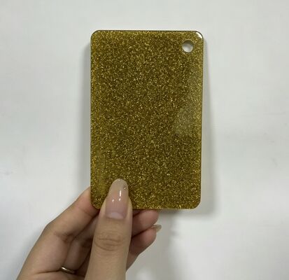 Buy Yellow Glitter Shining 3mm Acrylic Sheet Panel Board online manufacture
