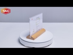 T Shape Acrylic Sign Holder with Triangular wooden base