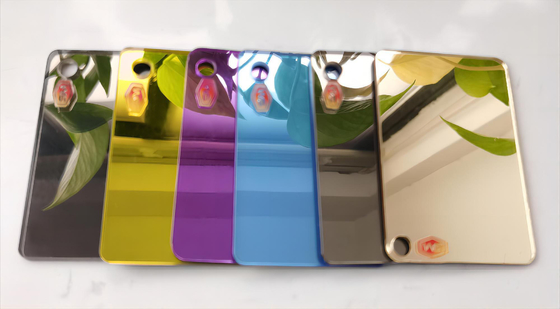 Colorful Rose Gold Mirror Acrylic Sheet With Back Adhesive Acrylic Mirror Panels