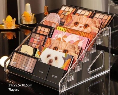 Multiple Layers Clear PS Acrylic Makeup Box Display Cosmetic Box Organizer Storage Box