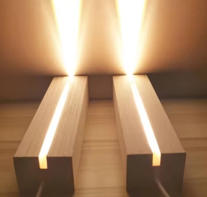 Rectangle 20*20cm Memo Board Solid Wood Light Up Acrylic Stand For DIY