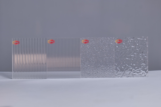 Clear Textured Acrylic Sheet 3mm 5mm 6mm PMMA Striped for Decoration