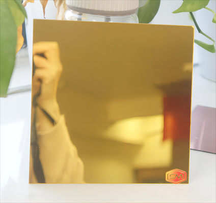 Golden Laser Cutting 1mm 2mm Wall Decorative Mirror Acrylic Sheet with Self Adhesive