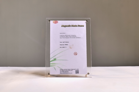 Clear Acrylic Photo Frame 4x6 Size With Glass Photo Frame Standing For Tabletop