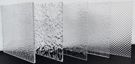 Extruded Wave 3mm 5mm Thick Striped Clear Linear Pattern Acrylic Sheet