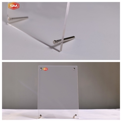 Horizontal Self Standing Clear Slanted Acrylic Photo Frame with Stand A4 Picture Display