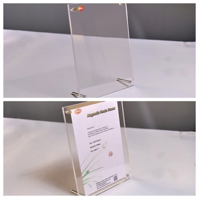 Acrylic Photo Frame With Stand Acrylic Card Holder With Screw Foots