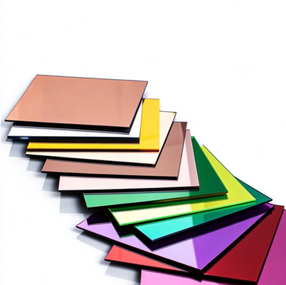 Anti-Scratch Colored Mirror Acrylic Sheet with Custom Cutting Available for Bar Counter Cladding PMMA Mirror Panel